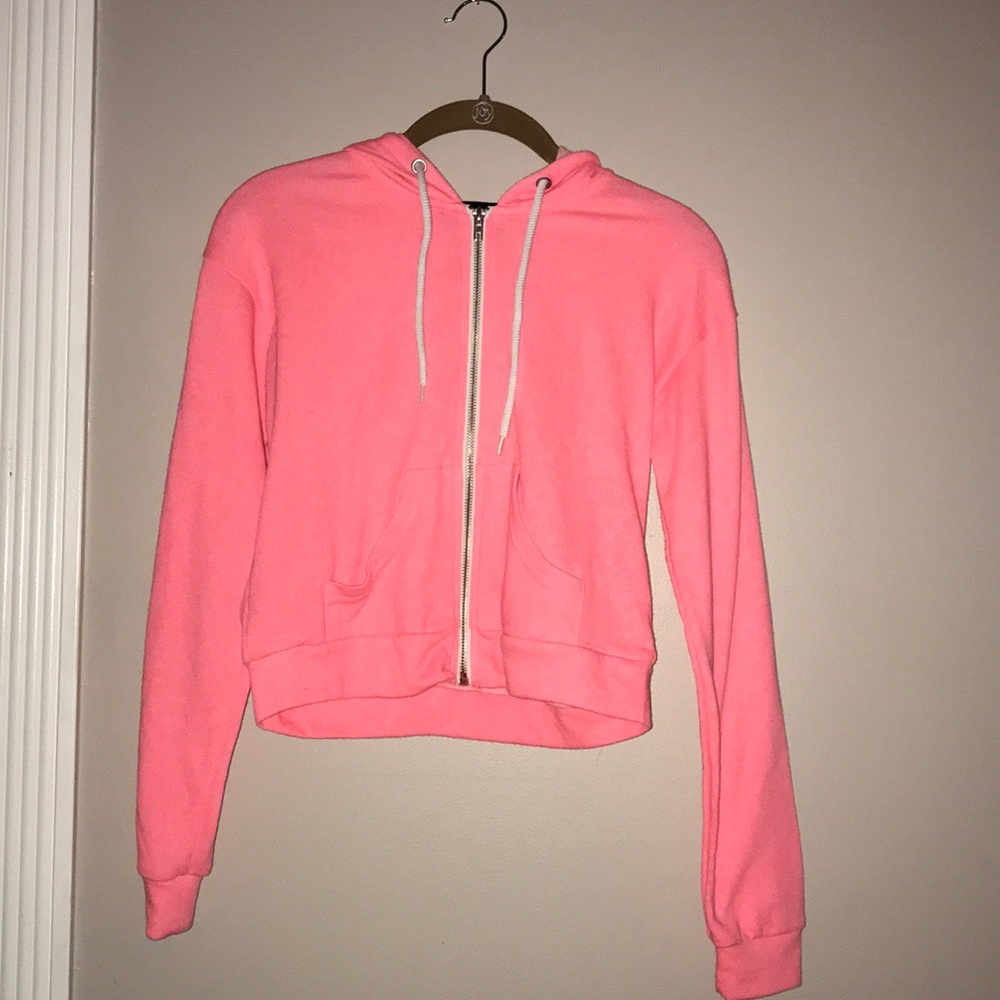 Forever 21 Crop Zip-up Track Jacket